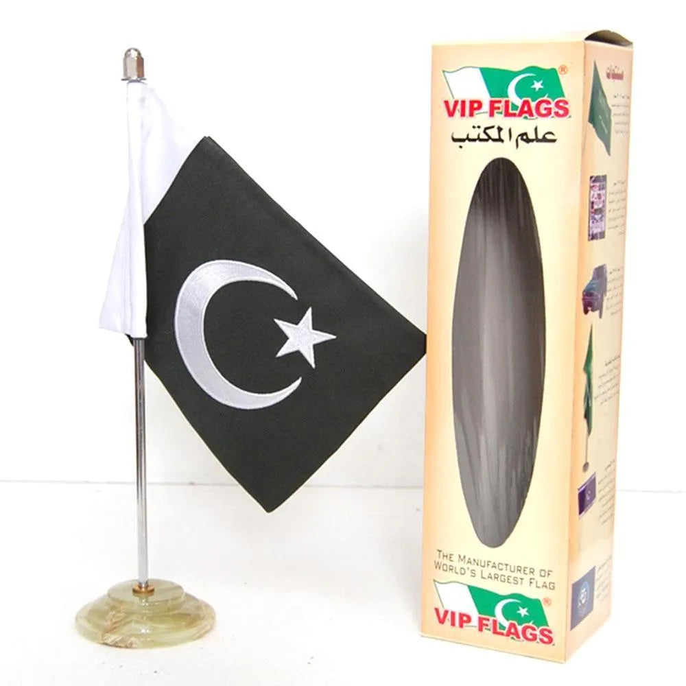 Pakistan Flag Table Decor with Crescent Star