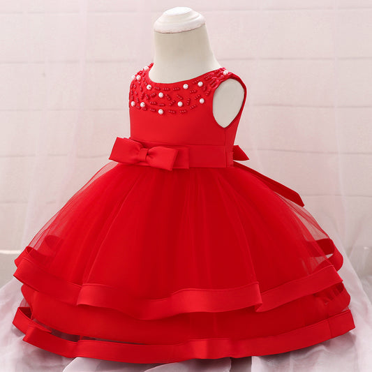 Green Princess Tulle Bow Dress for Kids