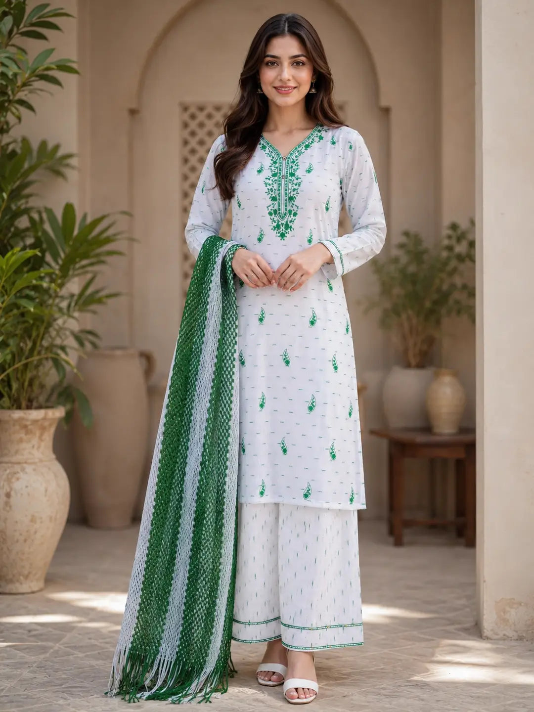 14 August 3 Pcs Women's Stitched Fancy Embroidered Suit