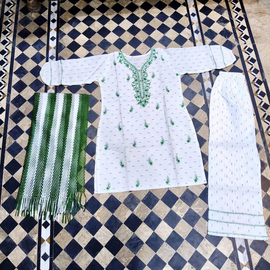14 August 3 Pcs Women's Stitched Fancy Embroidered Suit