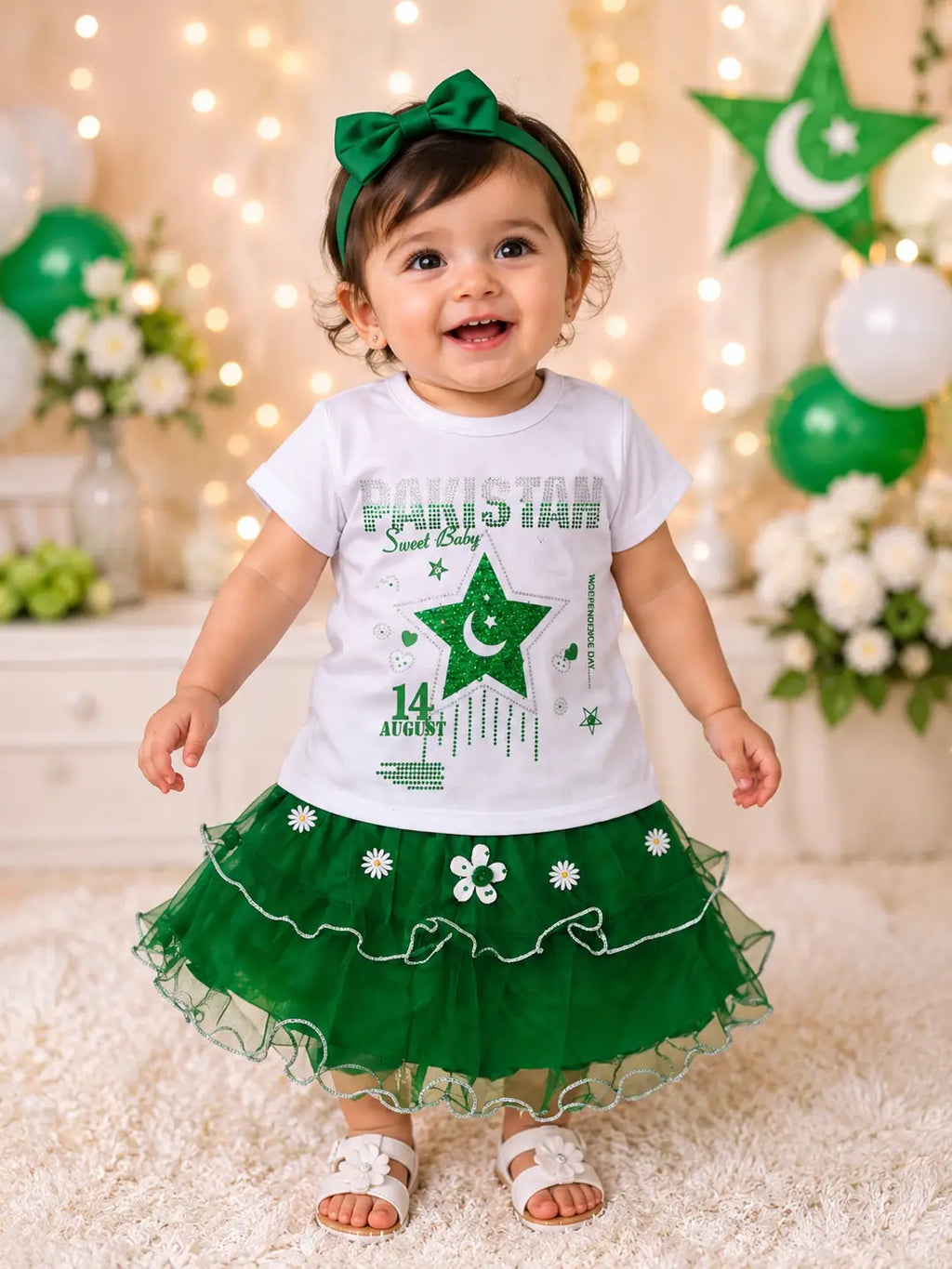 14 August 2 Pcs Girl's Fancy Embroidered Shirt And Skirt Set
