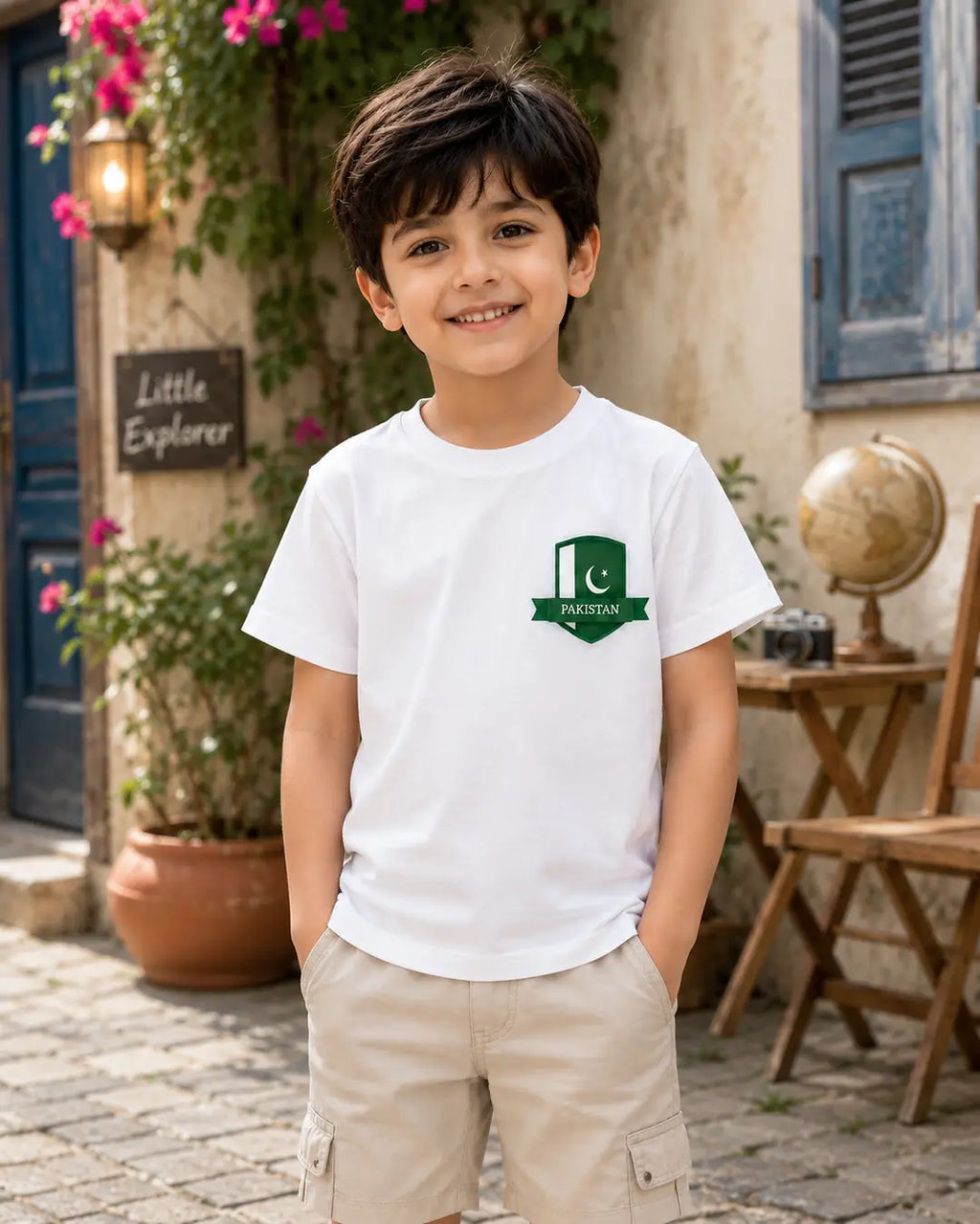 1 Pc Girl's Stitched Cotton Printed T-Shirt