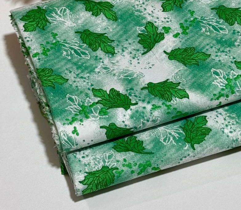 Women's Green Leaf Print Polo Cotton Suit 2.5 Gazz