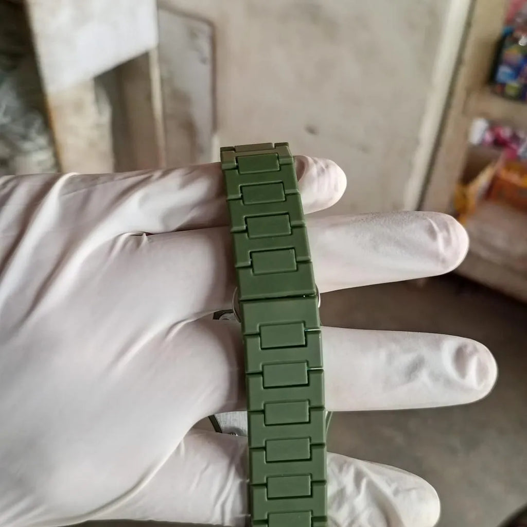 Olive Green Carbon Fiber Tactical Watch 45mm