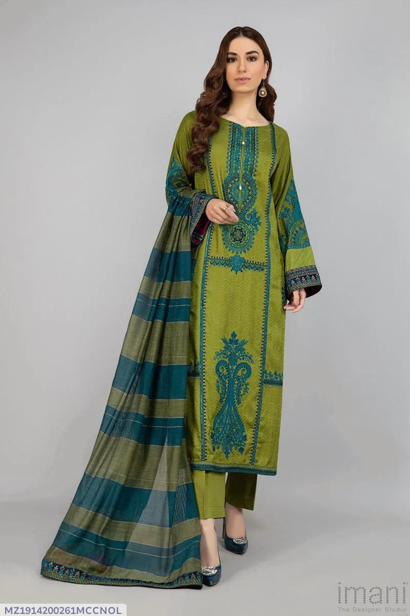MIX TRENDING DESIGNS 3 Pcs Unstitched Embroidered Suit