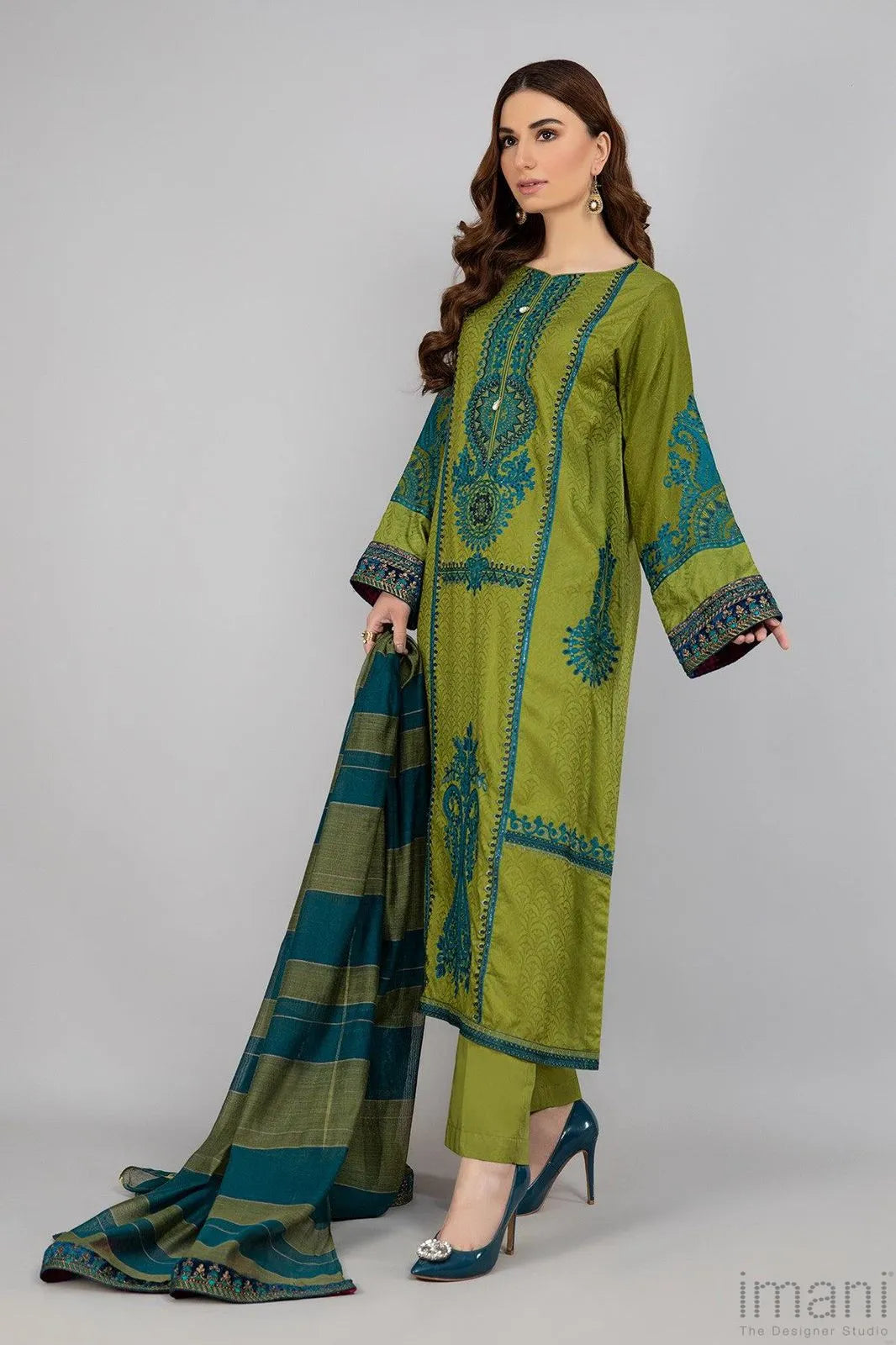 MIX TRENDING DESIGNS 3 Pcs Unstitched Embroidered Suit