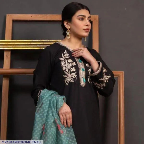 MIX TRENDING DESIGNS 3 Pcs Unstitched Embroidered Suit