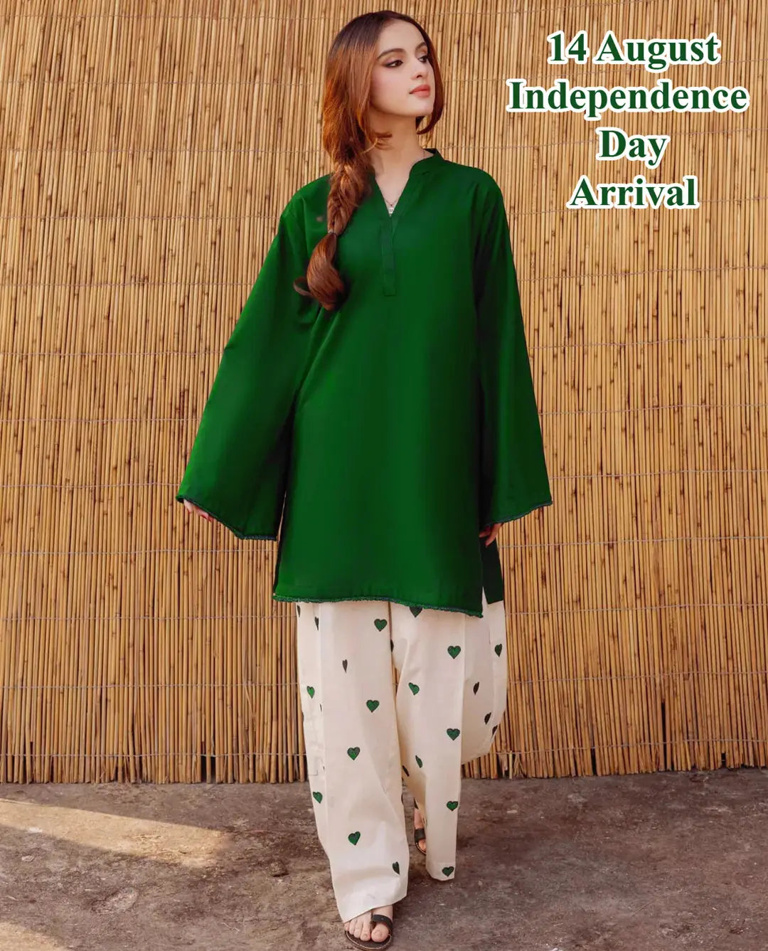 2 Pcs Women's Stitched Cotton Embroidered Shirt And Trouser