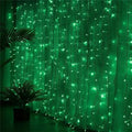 Green Curtain Jaal LED Fairy Lights 10x10 feet For 14 August Azadi independence day / Room Wall Decoration / Function / Party / Birthday / Wedding