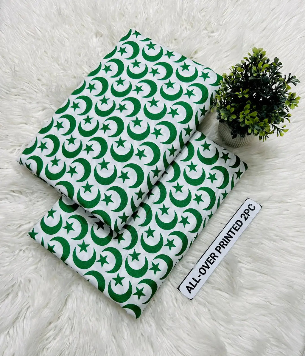 2 Pcs Women's Unstitched Printed Suit
