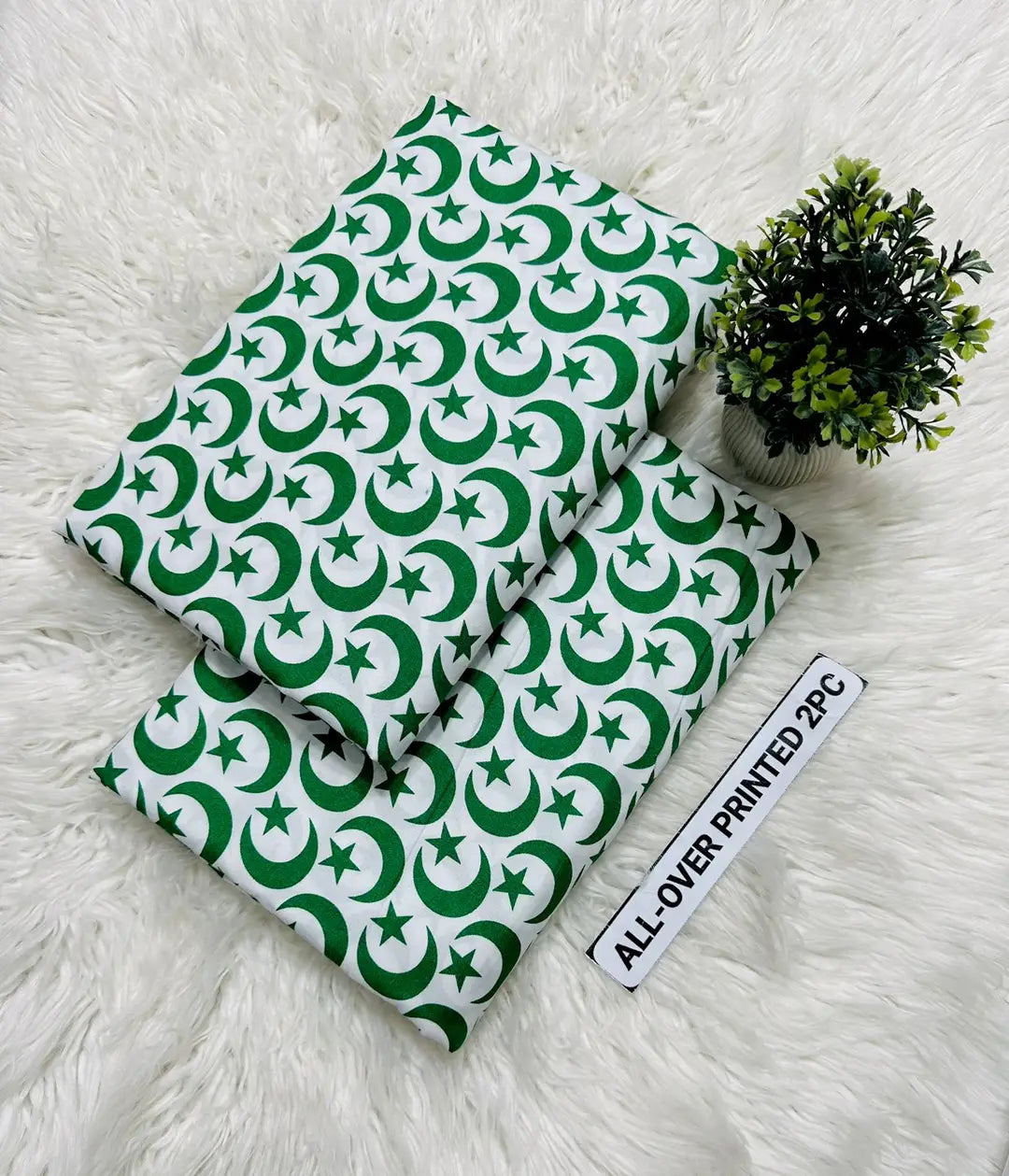 2 Pcs Women's Unstitched Printed Suit