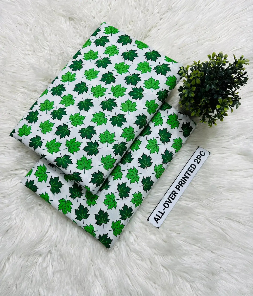 2 Pcs Women's Unstitched Printed Suit