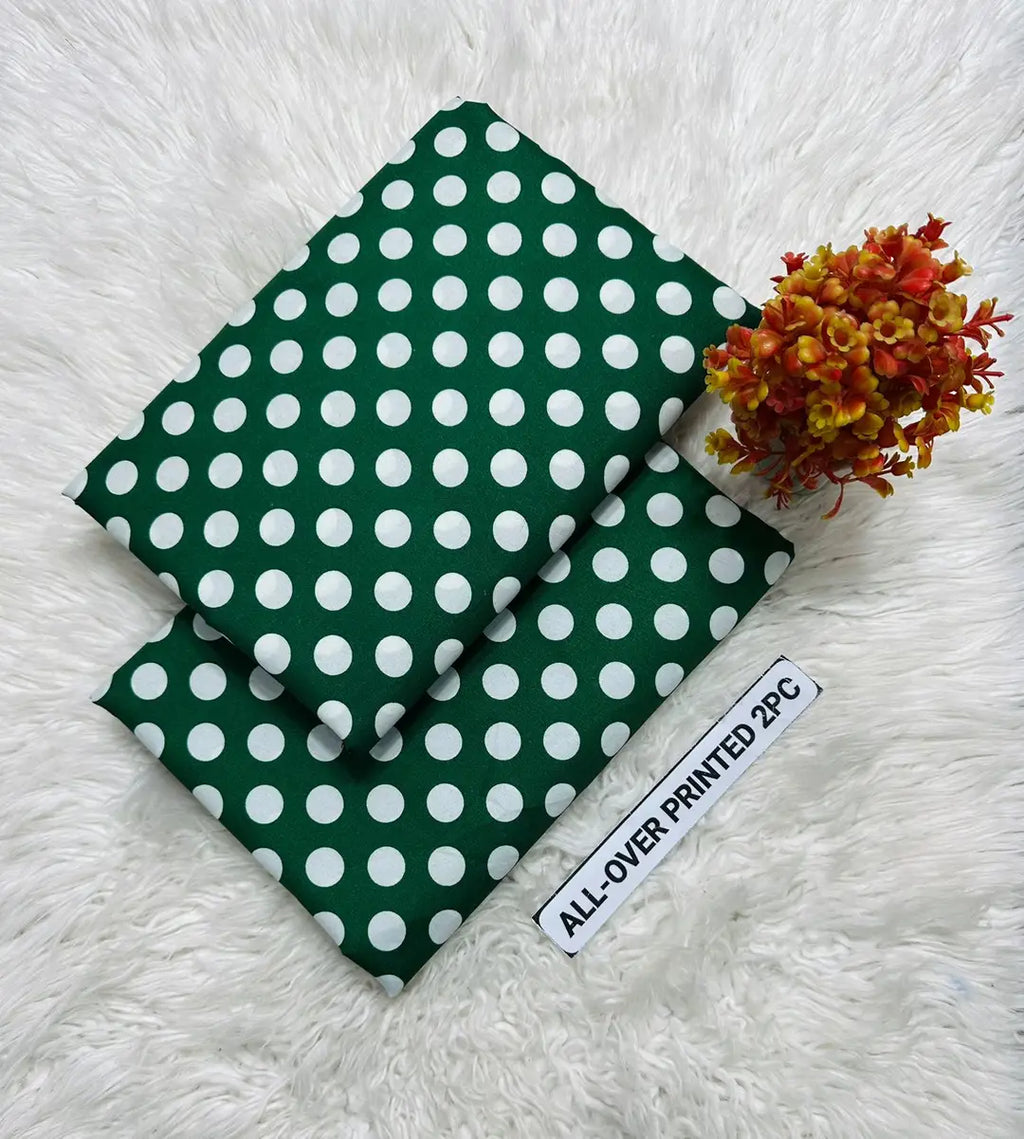 2 Pcs Women's Unstitched Printed Suit