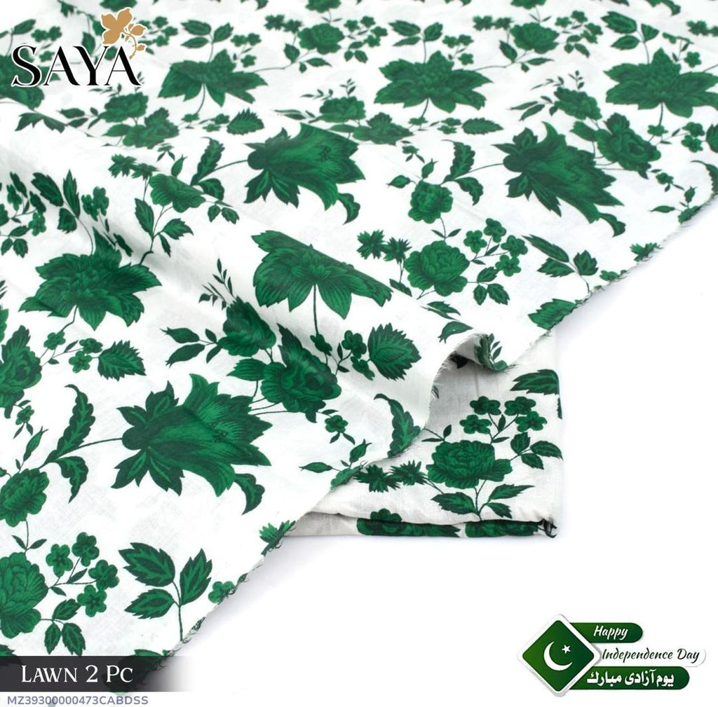 Green Floral Lawn Suit for 14th August Pakistan