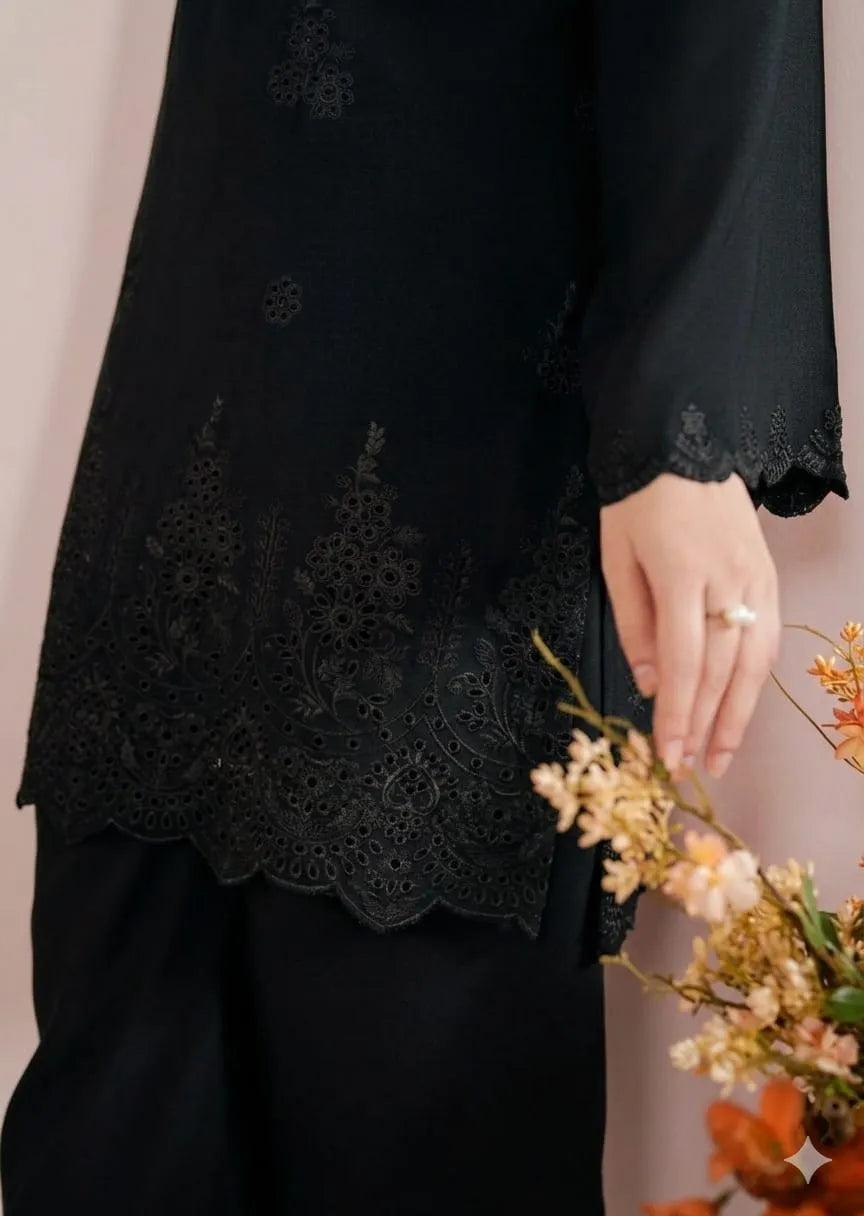 3 Pcs Women's Unstitched Chikankari Embroidered Suit