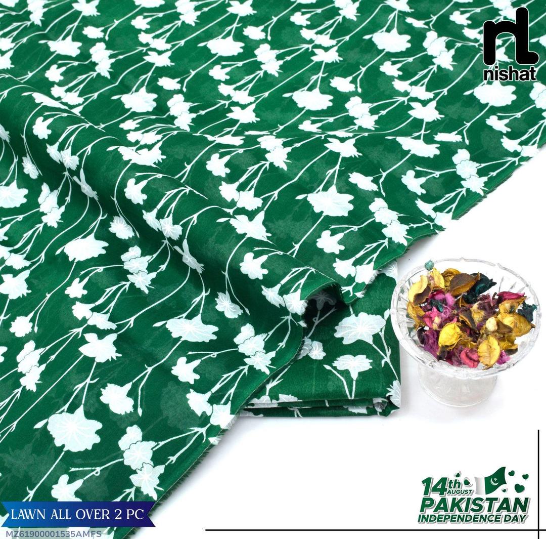 2 Pcs Women's Unstitched Digital Print Suit
