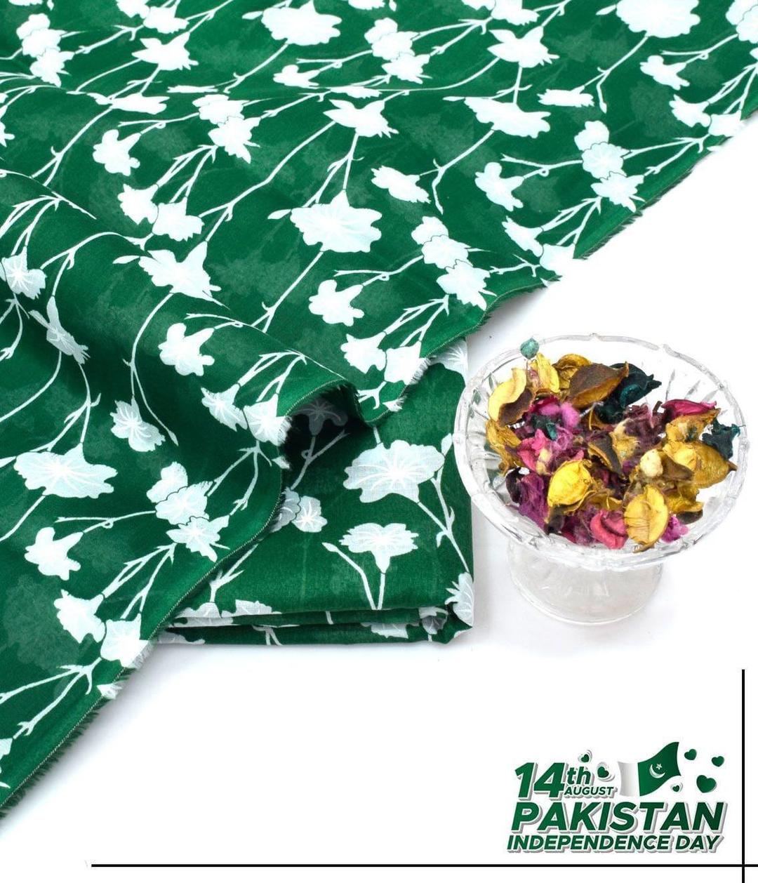 2 Pcs Women's Unstitched Digital Print Suit