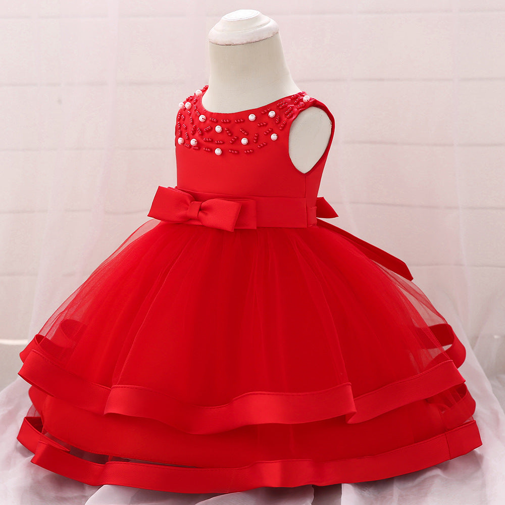 Green Princess Tulle Bow Dress for Kids