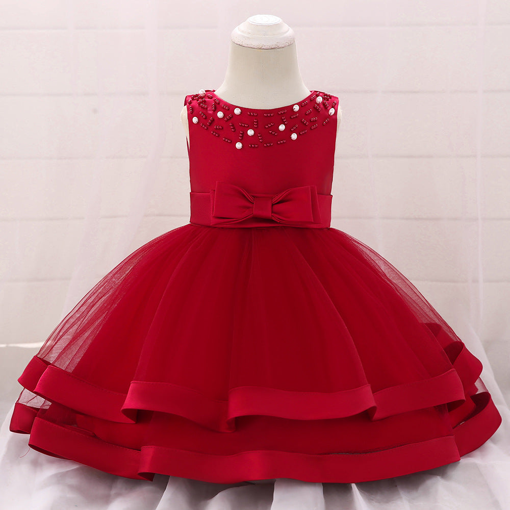 Green Princess Tulle Bow Dress for Kids