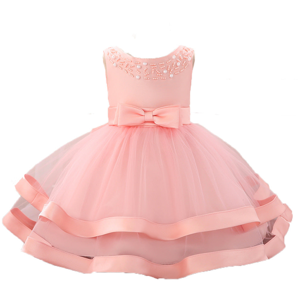 Green Princess Tulle Bow Dress for Kids