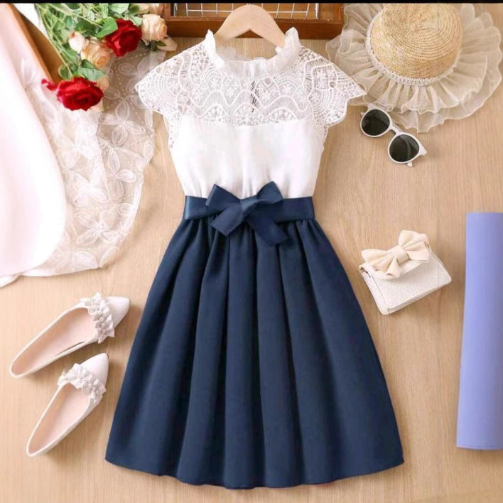 Green Pleated Skirt Set for Girls 3-6 Years