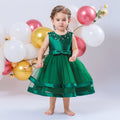 Green Princess Tulle Bow Dress for Kids